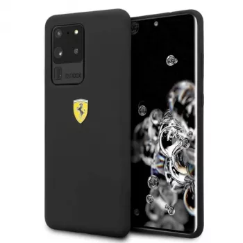 Ferrari hardcase FESSIHCS69BK siliconenhoes voor Samsung Galaxy S20 Ultra - zwart