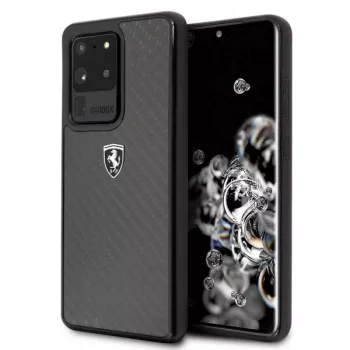 Ferrari Hardcase FEHCAHCS69BK voor Samsung Galaxy S20 Ultra, Black Carbon Heritage