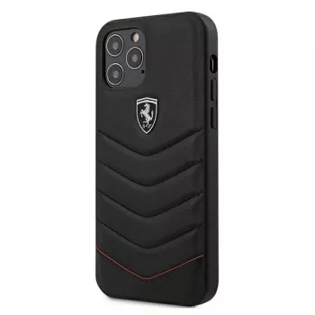 Ferrari Off Track Quilted Hardcase voor Apple iPhone 12 Pro Max 6,7 inch zwart