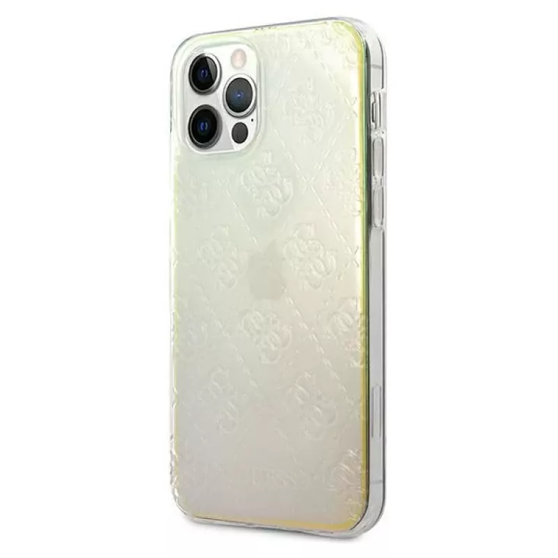 Guess GUHCP12M3D4GIRBL Iridescent Opal hardcase voor Apple iPhone 12 / iPhone 12 Pro 6,1 inch - 4G 3D Pattern Collection