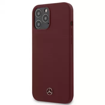 Mercedes-Benz Silicone Line Hard Case voor Apple iPhone 12 Pro Max 6,7 inch rood
