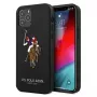 U.S. POLO ASSN. USHCP12MPUGFLBK iPhone 12/12 Pro 6.1 zwarte Polo Embroidery Collection achterkantcover