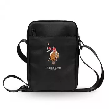 U.S. POLO ASSN. Torba USTB8PUGFLBK 8 tablet schoudertas zwart