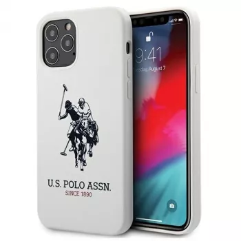 U.S. POLO ASSN. Silicone Collection iPhone 12/12 Pro 6,1 inch witte siliconen hoes