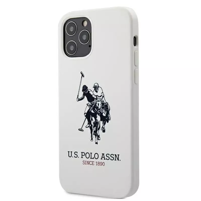U.S. POLO ASSN. Silicone Collection iPhone 12/12 Pro 6,1 inch witte siliconen hoes
