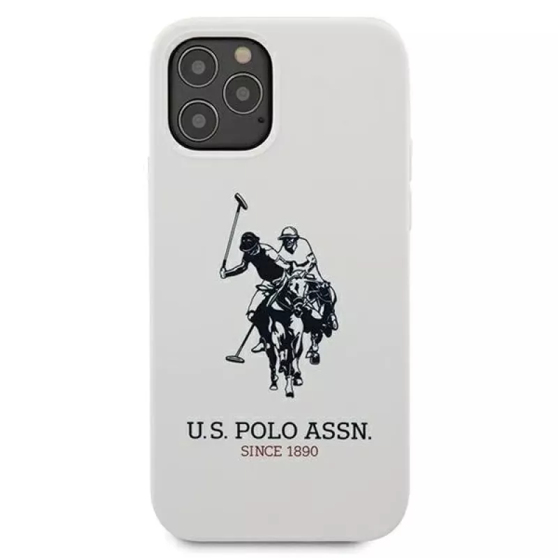 U.S. POLO ASSN. Silicone Collection iPhone 12/12 Pro 6,1 inch witte siliconen hoes