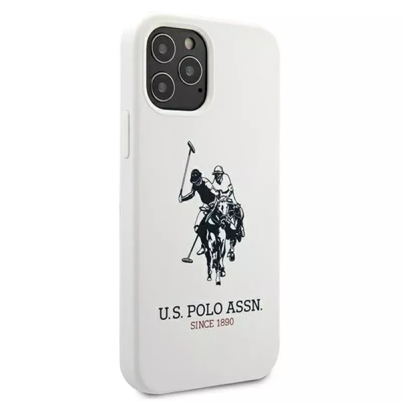U.S. POLO ASSN. Silicone Collection iPhone 12/12 Pro 6,1 inch witte siliconen hoes