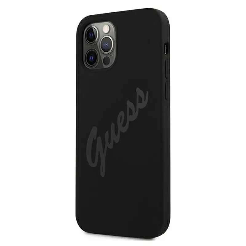 Guess Script Vintage hard case voor Apple iPhone 12 Pro Max 6,7 inch zwart