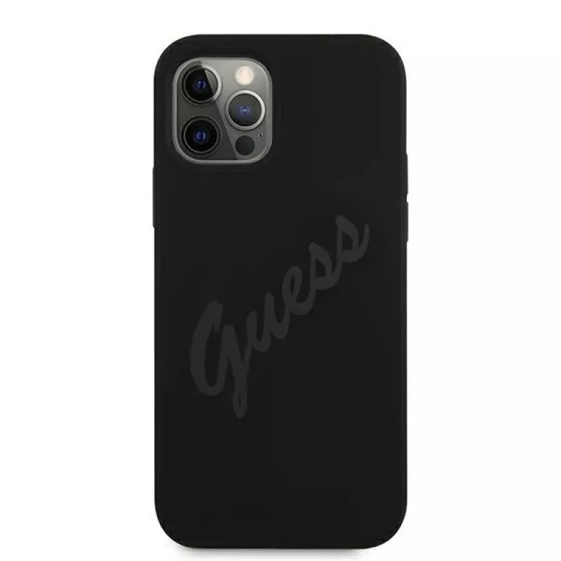 Guess Script Vintage hard case voor Apple iPhone 12 Pro Max 6,7 inch zwart