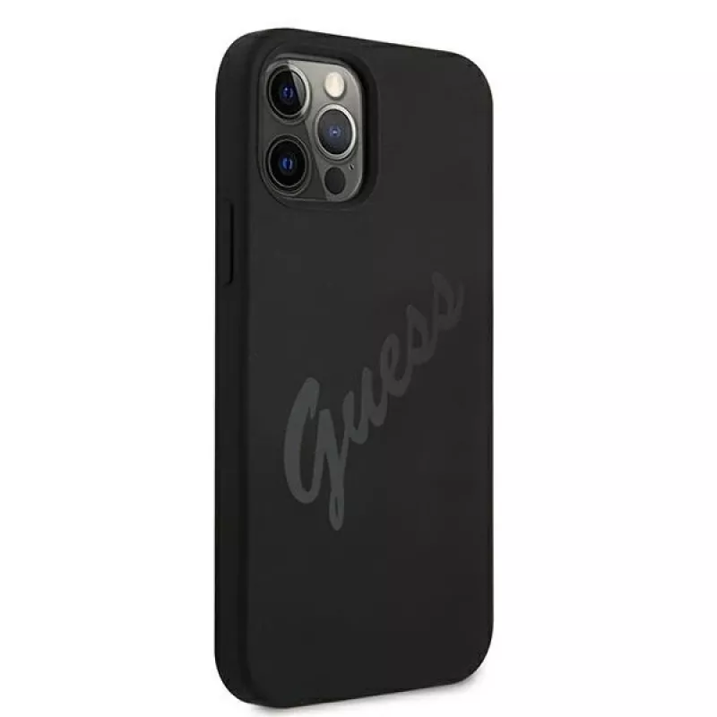 Guess Script Vintage hard case voor Apple iPhone 12 Pro Max 6,7 inch zwart