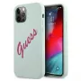 Guess Silicone Vintage hard case voor Apple iPhone 12 / 12 Pro 6,1 inch - blauw fuchsia