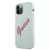 Guess Silicone Vintage hard case voor Apple iPhone 12 / 12 Pro 6,1 inch - blauw fuchsia
