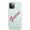 Guess Silicone Vintage hard case voor Apple iPhone 12 / 12 Pro 6,1 inch - blauw fuchsia