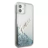 Guess Glitter Vintage Script hard case voor Apple iPhone 12 mini - blauw