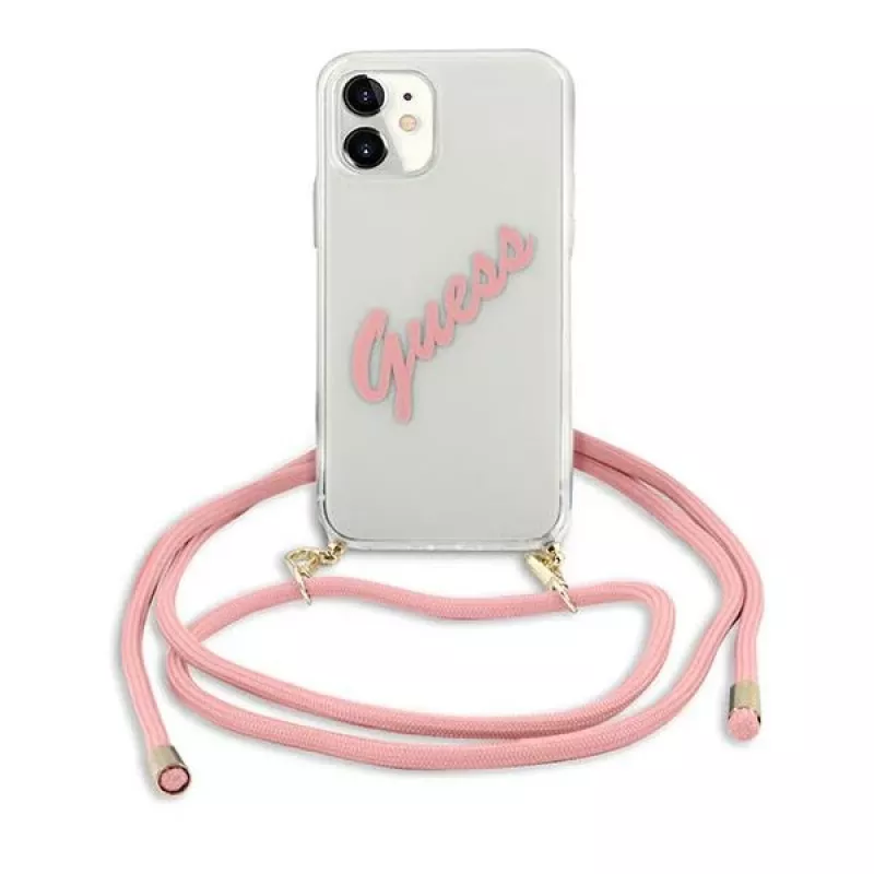 Guess GUHCP12SCRTVSPI iPhone 12 mini 5,4 inch roze hardcase Script Vintage