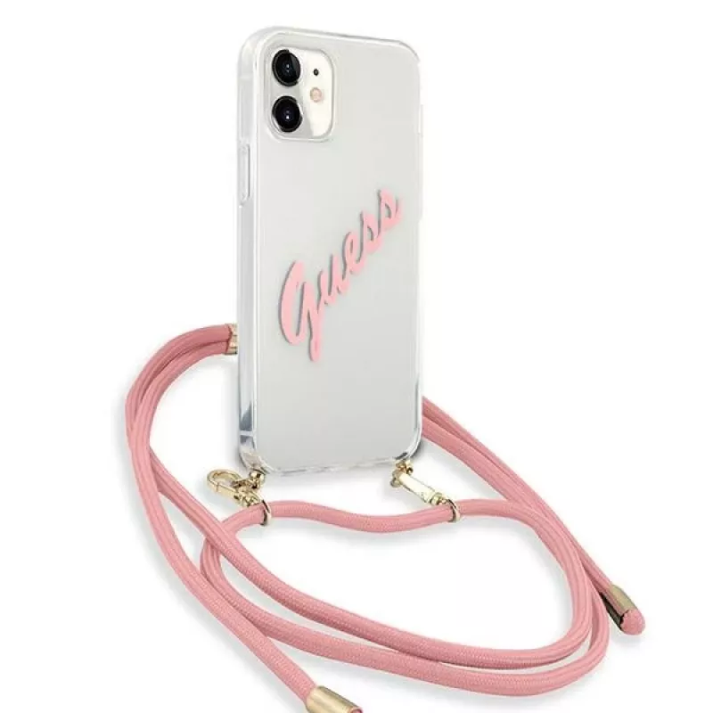 Guess GUHCP12SCRTVSPI iPhone 12 mini 5,4 inch roze hardcase Script Vintage