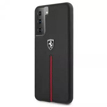 Ferrari FEOSIHCS21MBK S21+ G996 zwarte hardcase Off Track leer nylon streep