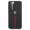 Ferrari FEOSIHCS21MBK S21+ G996 zwarte hardcase Off Track leer nylon streep