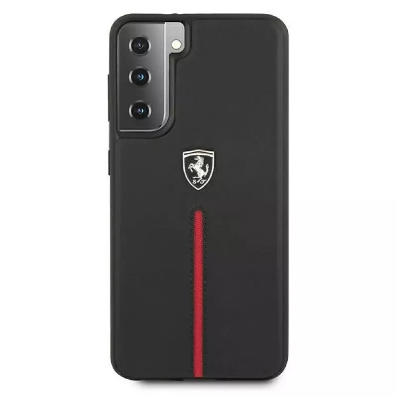 Ferrari FEOSIHCS21MBK S21+ G996 zwarte hardcase Off Track leer nylon streep