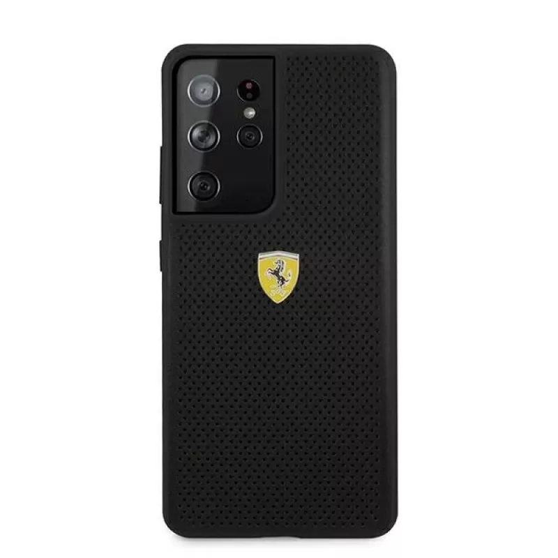 Ferrari FESPEHCS21LBK S21 Ultra G996 zwarte hardcase On Track Perforated