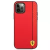 Ferrari FESAXHCP12LRE iPhone 12 Pro Max 6,7 inch rode hardcase On Track Carbon Streep