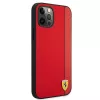 Ferrari FESAXHCP12LRE iPhone 12 Pro Max 6,7 inch rode hardcase On Track Carbon Streep
