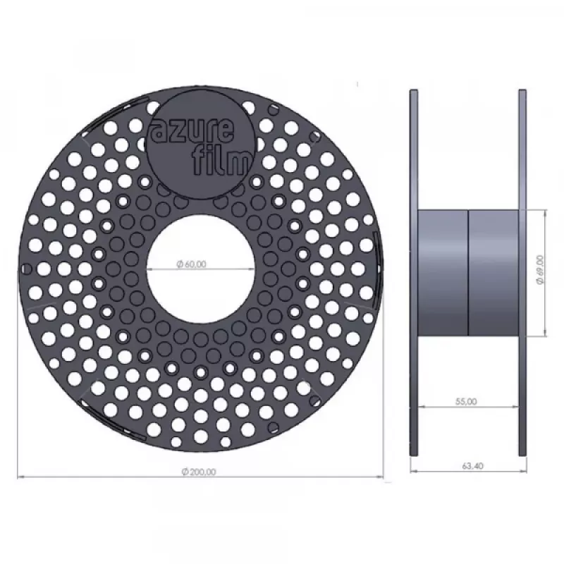 AzureFilm ABS-P geel 1,75 mm 1 kg 3D-filament