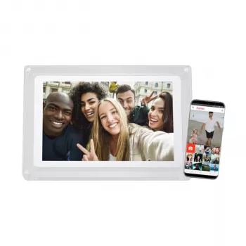 Braun DigiFrame 1020 WiFi 10,1 inch digitaal fotolijstje wit acryl