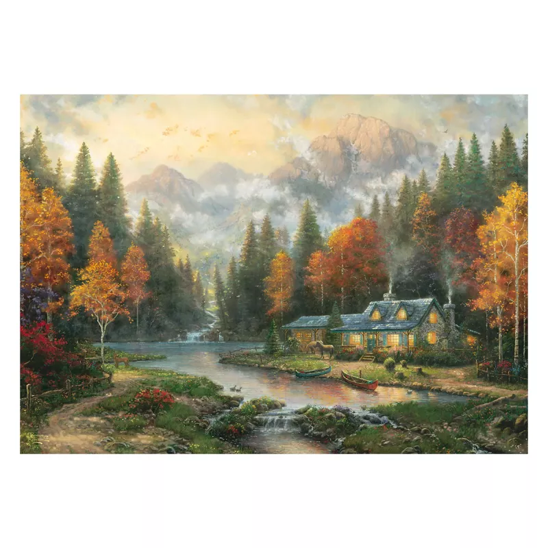 Schmidt Thomas Kinkade Studios Autumn Evening at the Lake 1000 stukjes puzzel