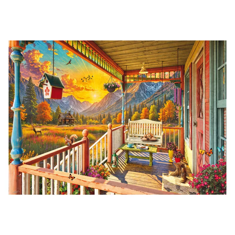 SCHMIDT SPIELE Bergland-veranda (1000 stukjes) puzzel