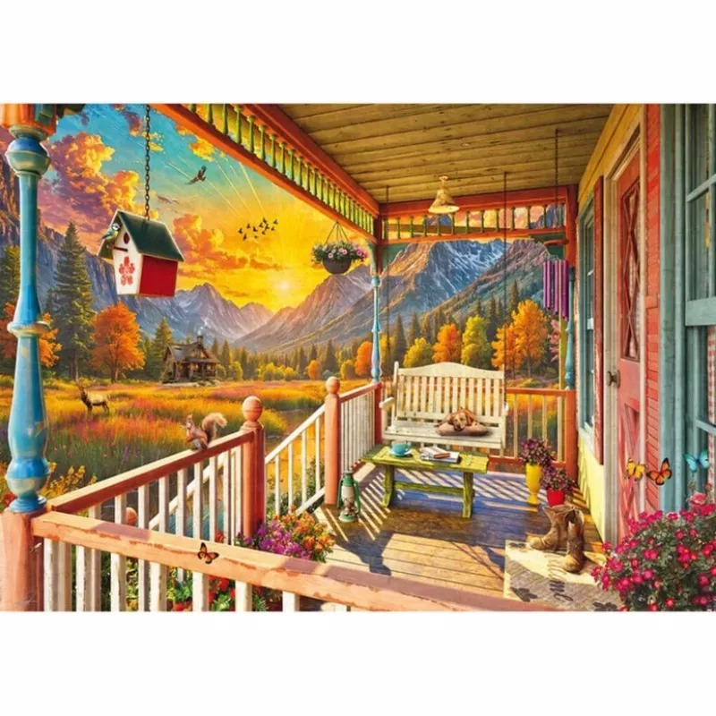 SCHMIDT SPIELE Bergland-veranda (1000 stukjes) puzzel