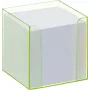 Folia 9907/4 notitiebox met fluorescerend groene rand en papierblokje