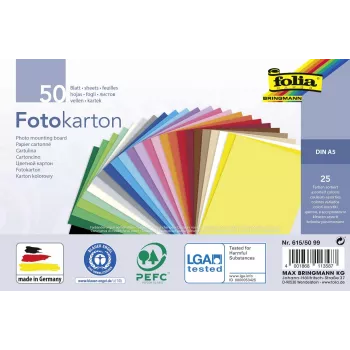 Folia fotokarton assorti kleuren 300 g/m² 50 vel A4