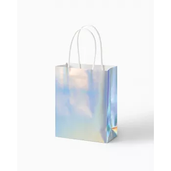 Folia iriserend papier cadeautasjes klein glanzend 10-pack