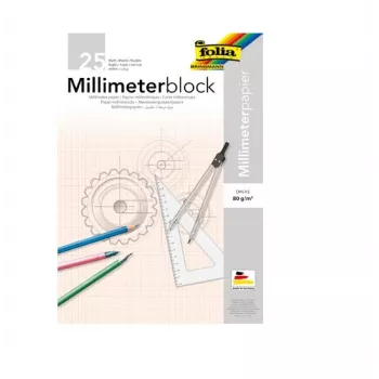 Folia 8230/25 Millimeterpapierblok A3, 25 vel