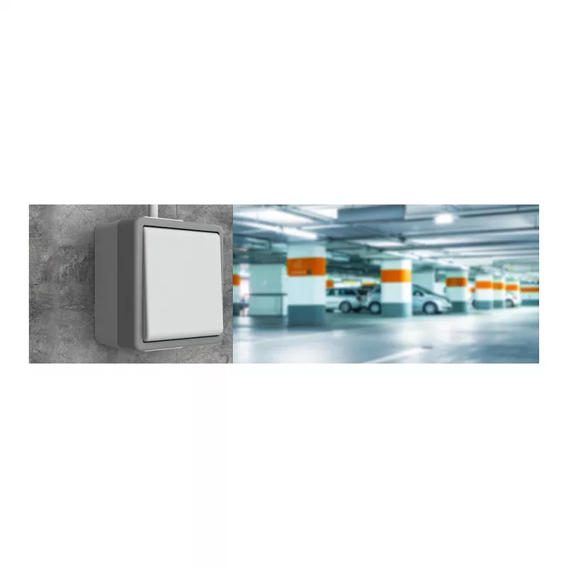SIEMENS Universele Schakelaar Opbouw DELTA Vlak Donkergrijs 1-voudig 10A 250V