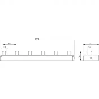 SIEMENS 5ST3675-0 Penrail 10mm² 3p/N 6xAFD+6xKomp. 12TE