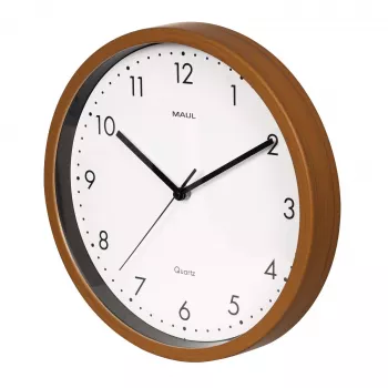 MAUL 9051476 quartz wandklok 30 cm x 5 cm hout (donker) wit