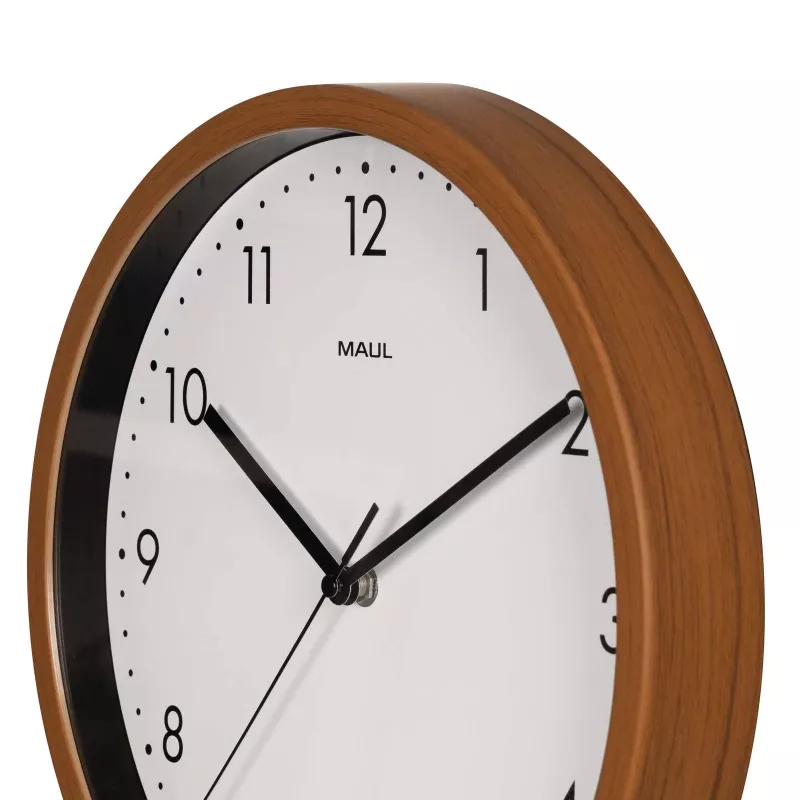 MAUL 9051476 quartz wandklok 30 cm x 5 cm hout (donker) wit