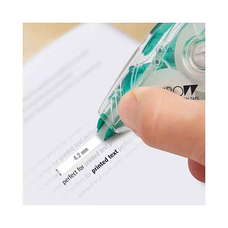 Tombow MONO YXE correctieroller - groen/transparant - 16 m x 4,2 mm - blisterverpakking