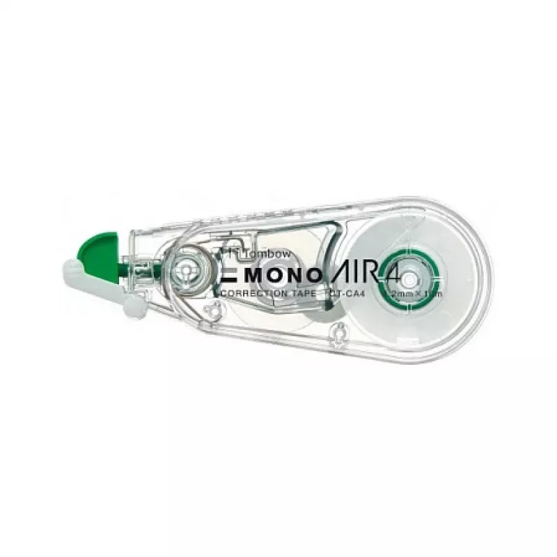 Tombow CT-CA4-20 MONO CA correctieroller - wit lint 10 m x 4,2 mm - groene/transparante dispenser - 20 stuks