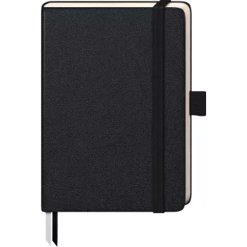 BRUNNEN KOMPAGNON notitieboek A6 gelinieerd - 96 blad, hardcover, zwart