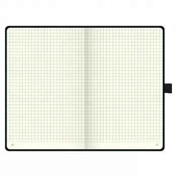 BRUNNEN KOMPAGNON notitieboek A5 geruit zwart 96 blad