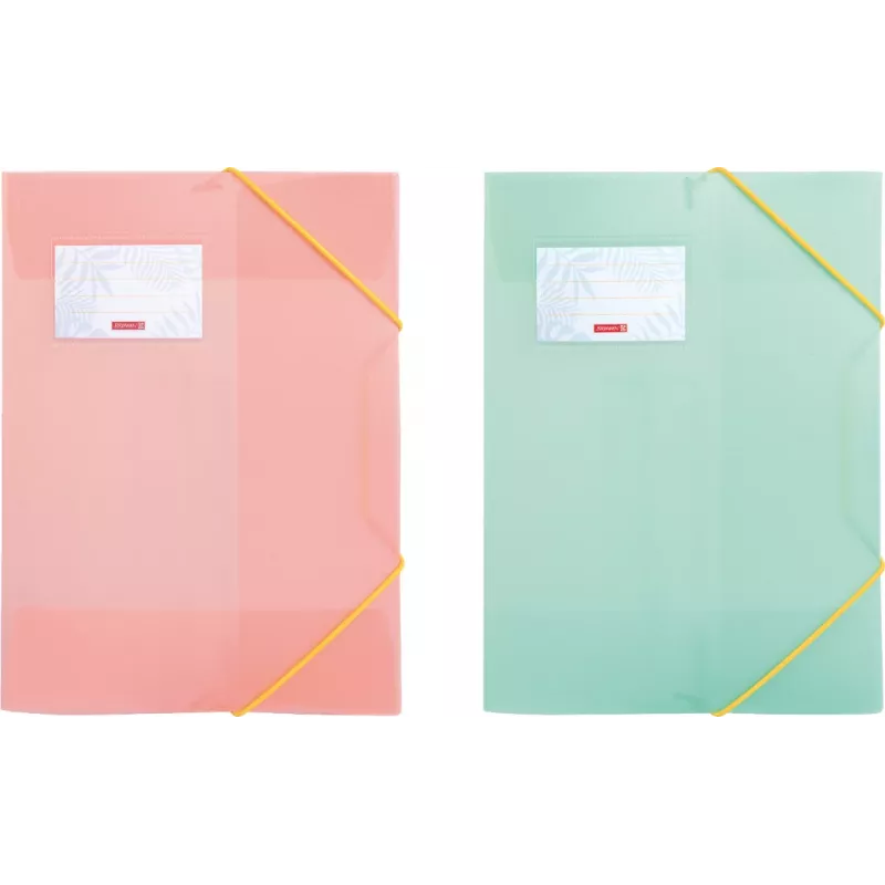 BRUNNEN Colours of Summer Collection snelhechter, DIN A4, diverse kleuren, verpakking van 3, polypropyleen, elastieksluiting, capaciteit 150 vel