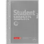Brunnen collegeblok A4 geruit Lin.28 80 vel 90g Premium zilver 2 kantlijnen