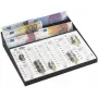WEDO telbord - houten frame met 100 kunststof kralen (10 rijen, rood/wit)