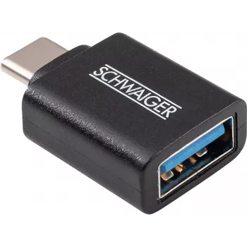 Schwaiger USB-adapter USB 3.1 Type-C stekker naar USB 3.0 Type-A bus zwart (CAU310 533)