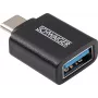 Schwaiger USB-adapter USB 3.1 Type-C stekker naar USB 3.0 Type-A bus zwart (CAU310 533)
