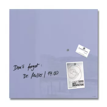 SIGEL Artverum glazen magneetbord 48 x 48 cm lavendel GL119