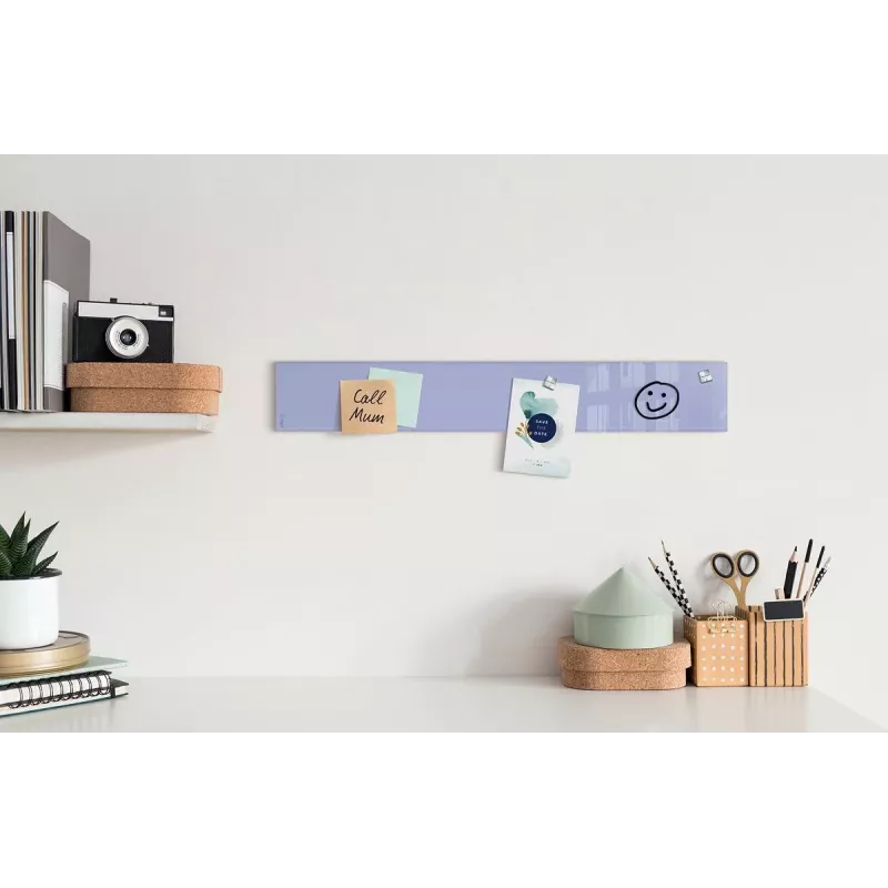 SIGEL Artverum glazen magneetbord lavendel 78 x 12 cm GL109